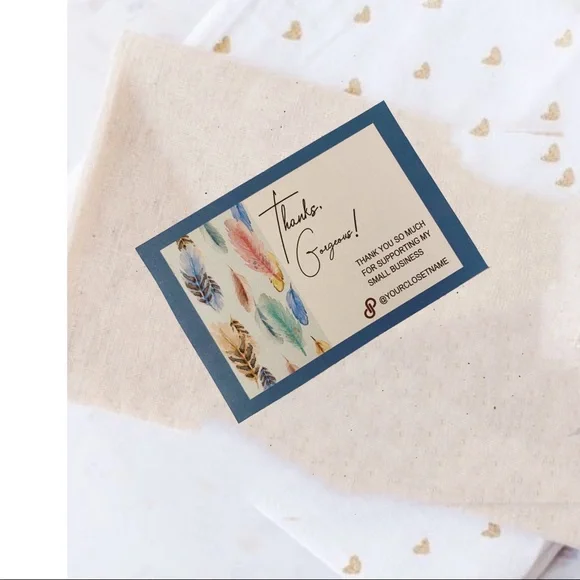 60 count  Feathers design  Thank you Cards - Picture 5 of 9